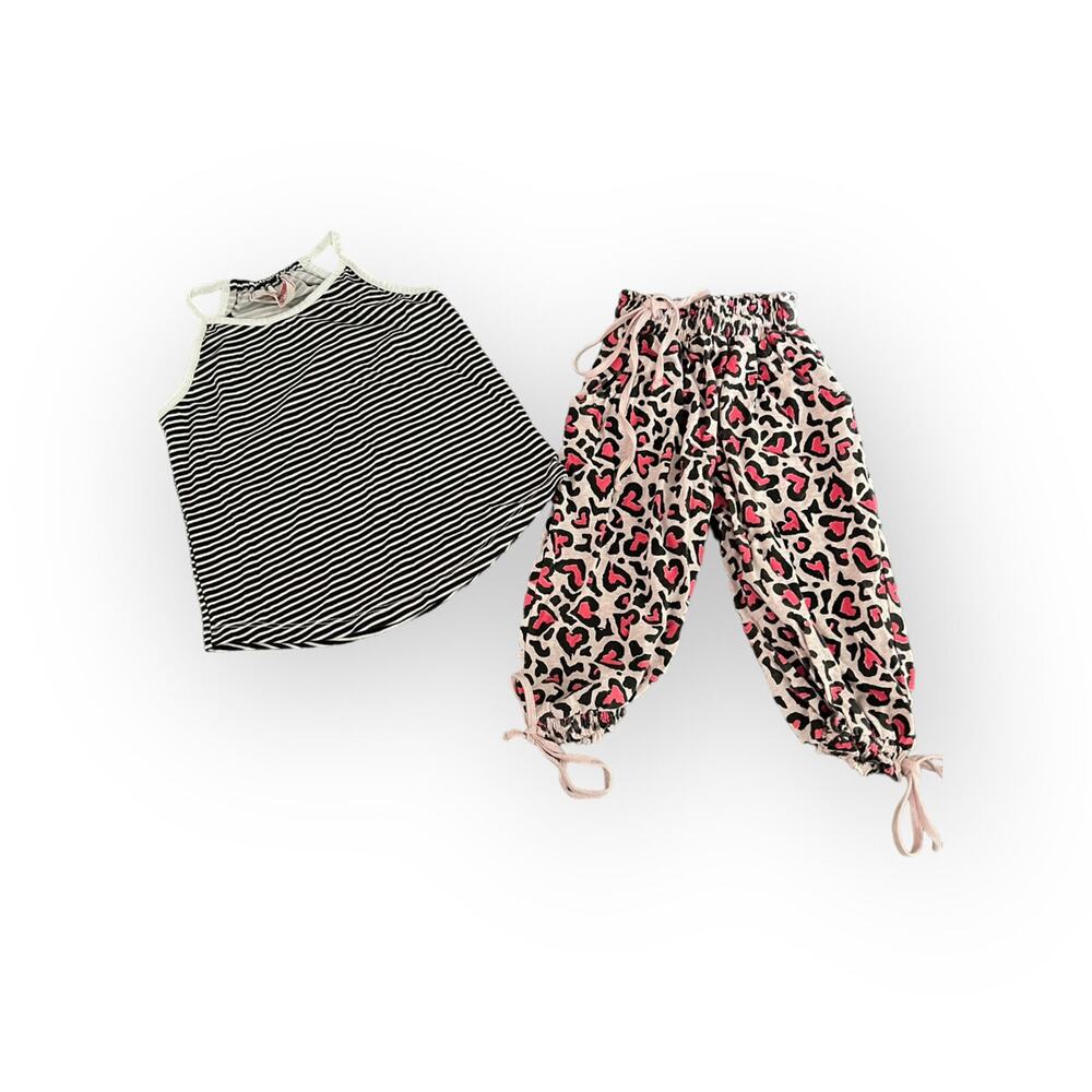 Paper Wings Girls Tank And Capris Outfit